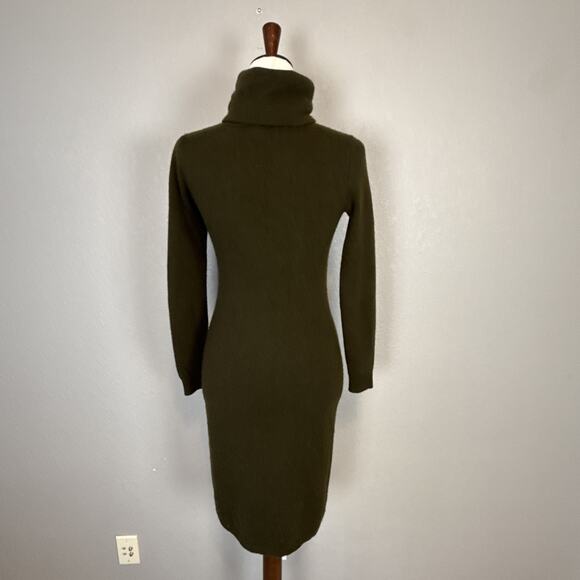 Ralph Lauren Black Label Olive Green Long Sleeve Turtleneck Sweater Dress Size S - Picture 4 of 7